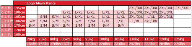 fg10191 sizechart