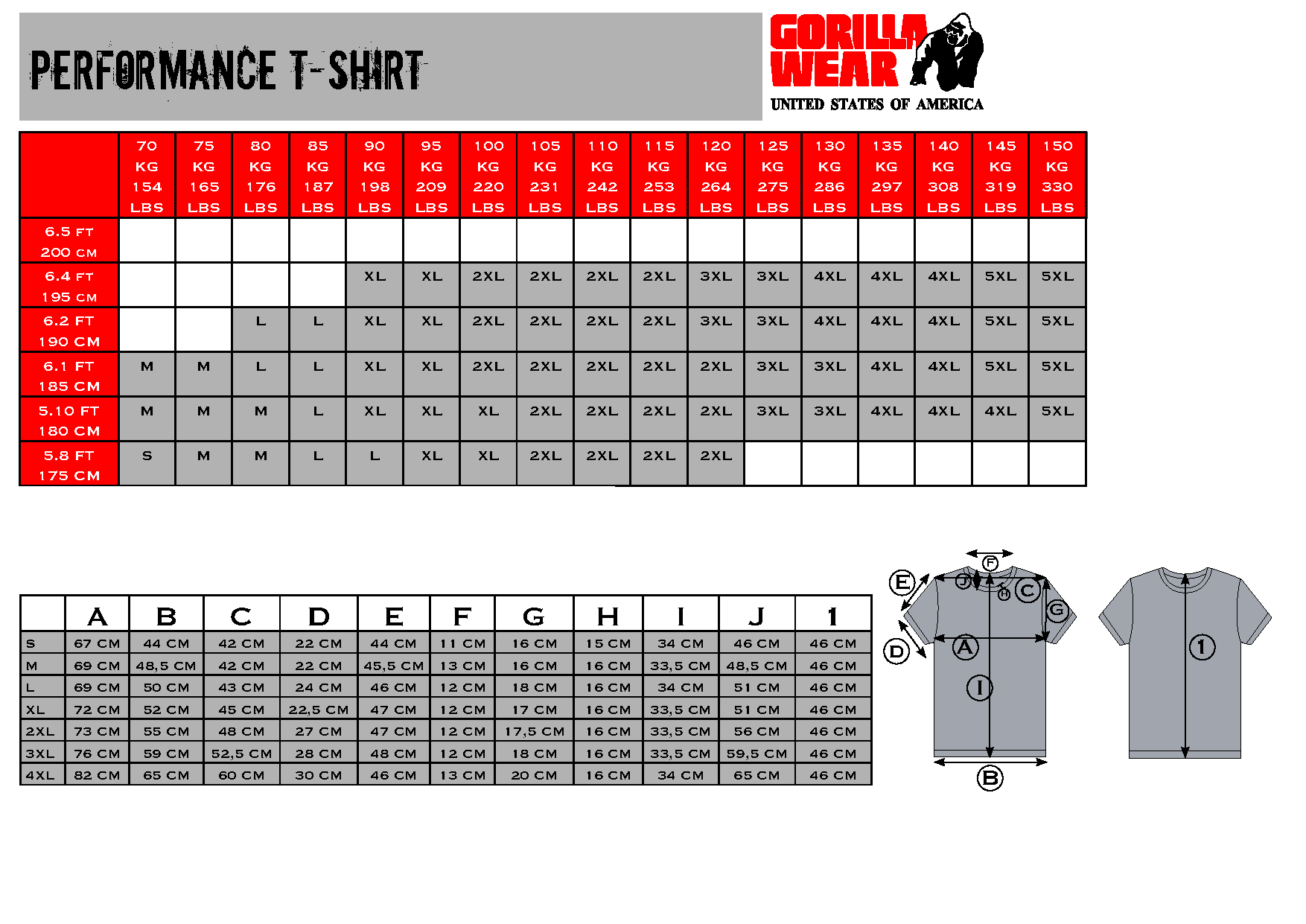 fg11070 sizechart