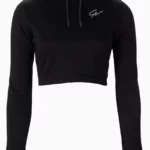 Pixley Crop Top Hoodie - Sort