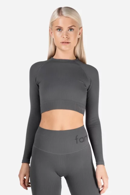 Famme Rib Cropped LS