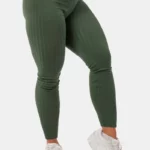 Organic Cotton Ribbed High-Waist Leggings