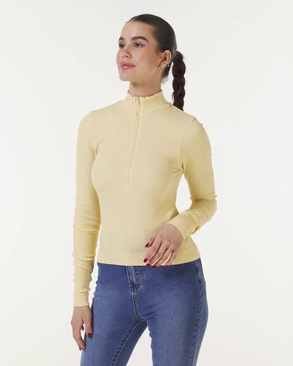 bpoerhzpyw_1 Bumpro Everyday Rib Half Zip Polo - Bilde 1