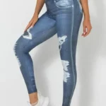 Sporty Look-Alike-Jeans Tights