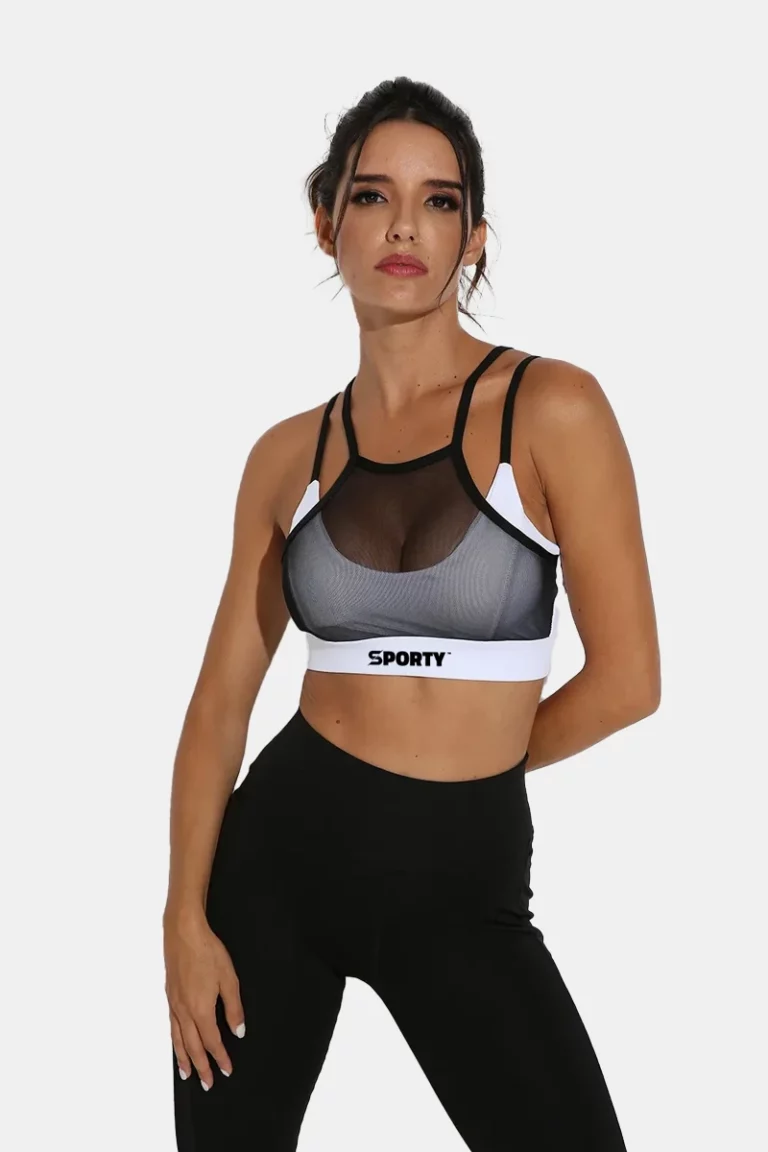 Sporty Impact Mesh Bra – L