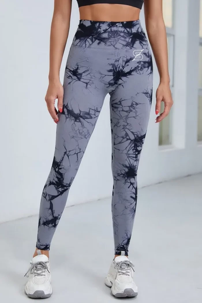 Sporty Tie Dye High-Waist Tights - Bilde 9