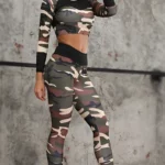 Sporty Thin Camouflage Tights