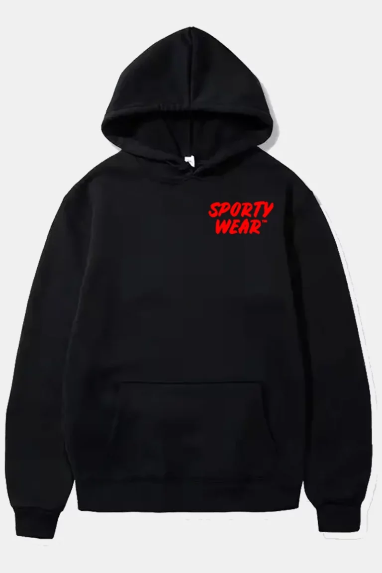 Sporty Simple Classic Hoodie – Black – XL