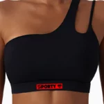 Sporty One-Shoulder Sports Bra
