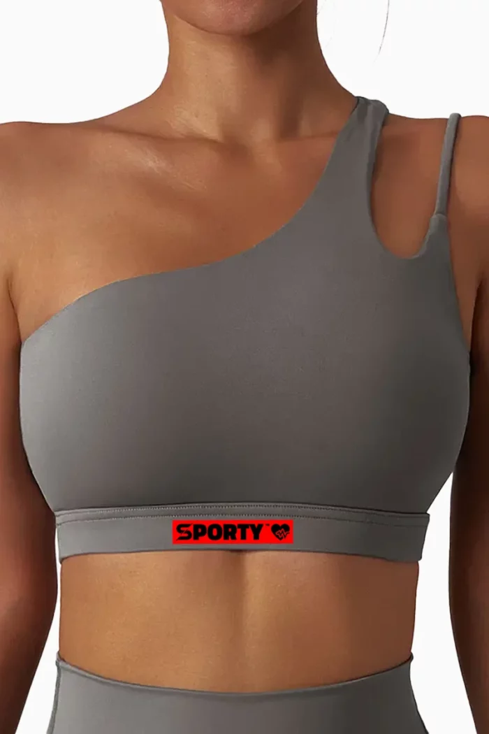 Sporty One-Shoulder Sports Bra - Bilde 3