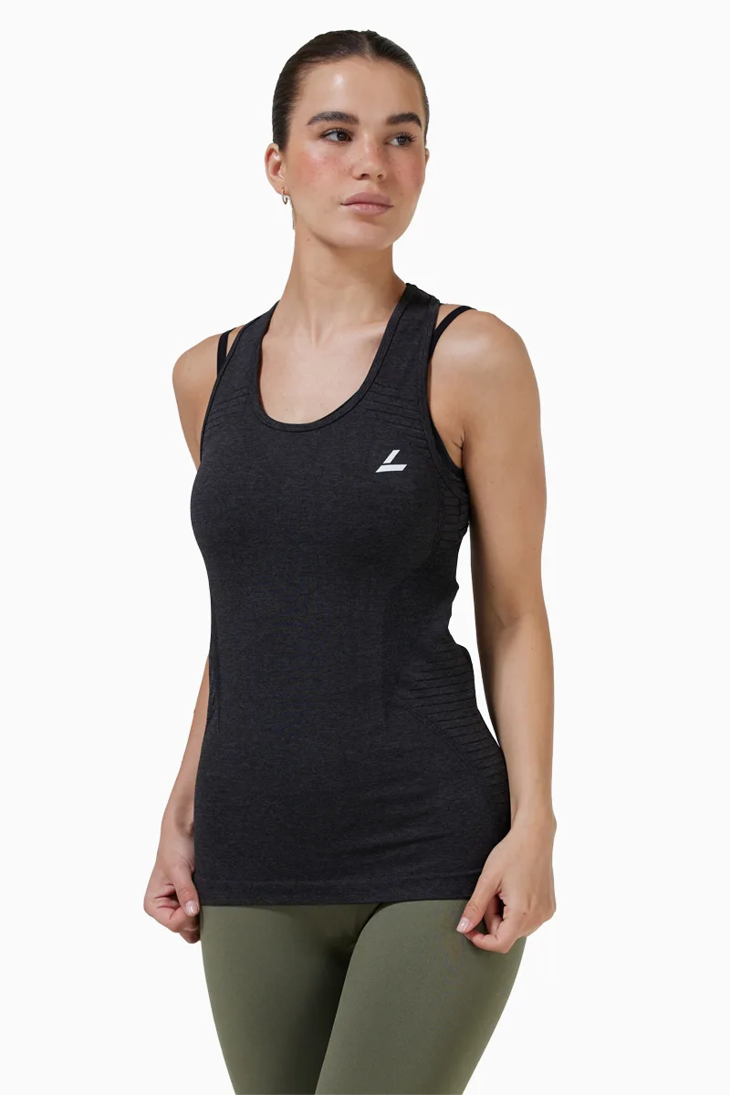 lyemstbk_1 Eclipse Mesh Seamless Tank - Sort - Bilde 1