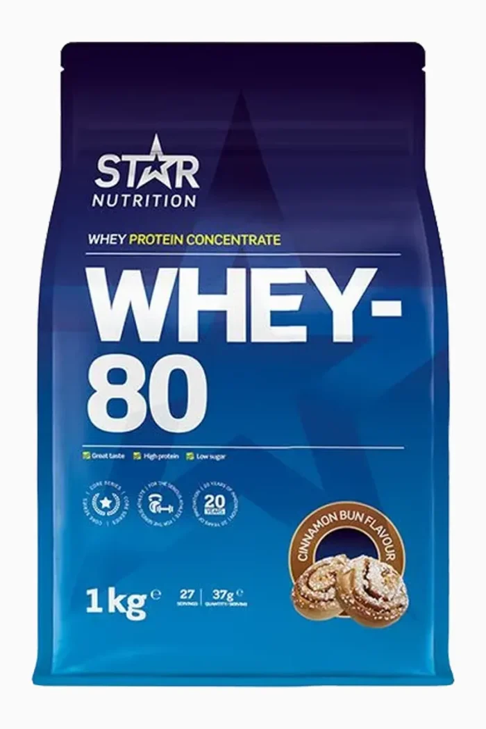 Star Nutrition Whey-80 Protein - 1kg – Cinnamon Bun