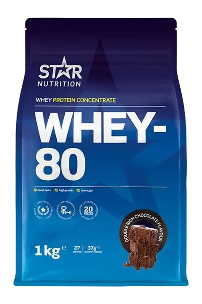 Star Nutrition Whey-80 Protein - 1kg – Double Rich Chocolate