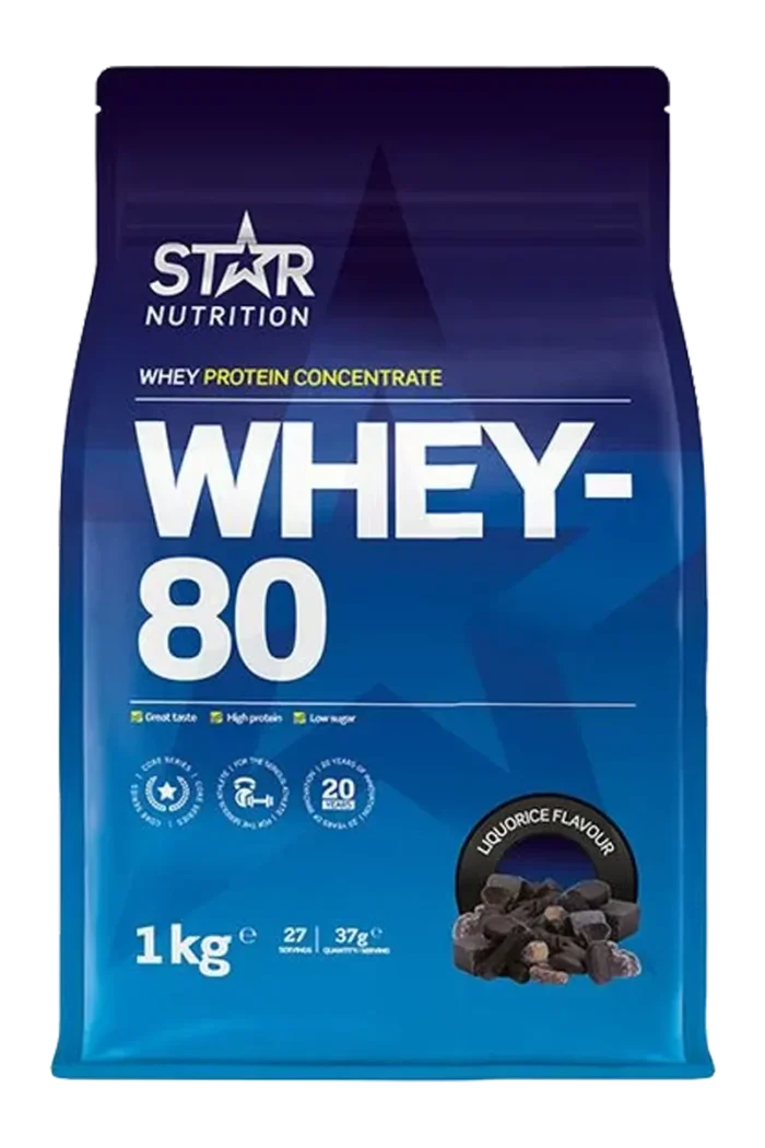 Star Nutrition Whey-80 Protein - 1kg – Liquorice (Candy)