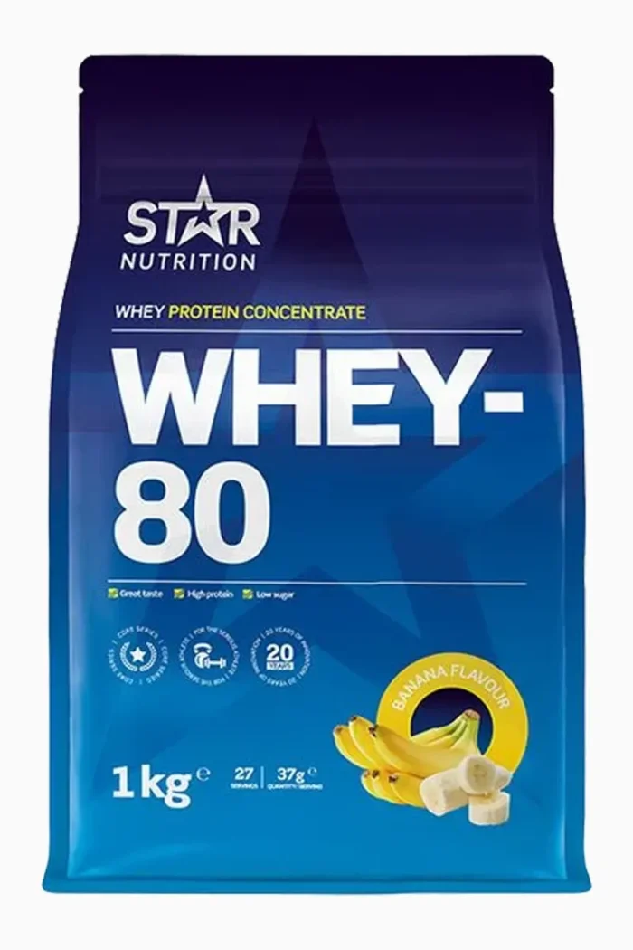 Star Nutrition Whey-80 Protein - 1kg – Banana