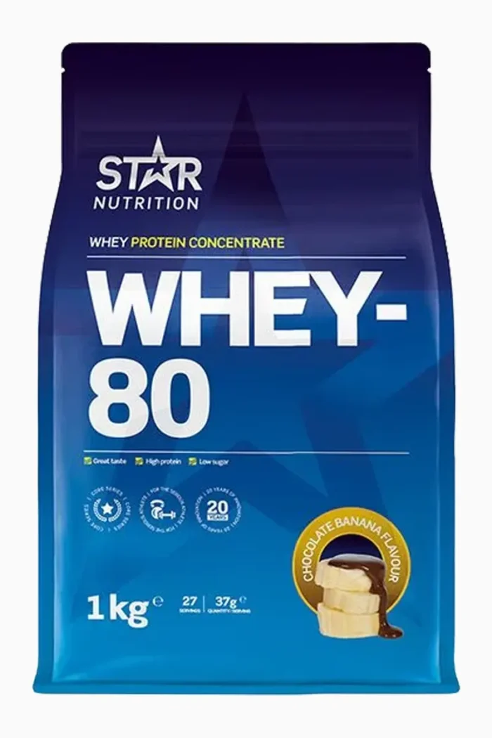 Star Nutrition Whey-80 Protein - 1kg - Bilde 3