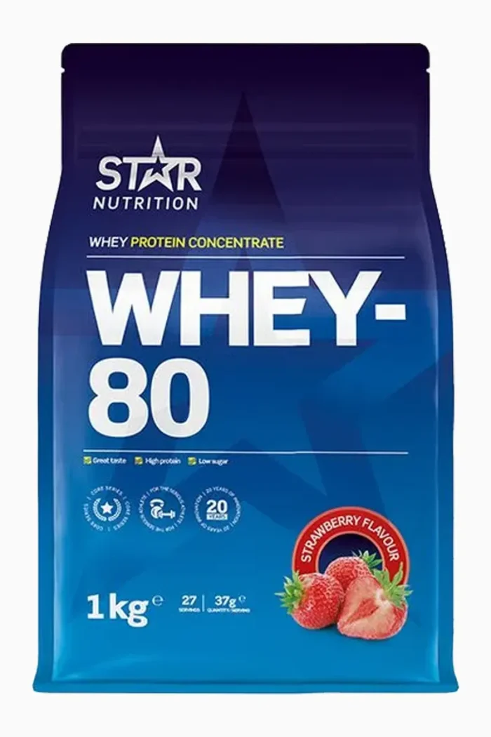 Star Nutrition Whey-80 Protein - 1kg – Strawberry