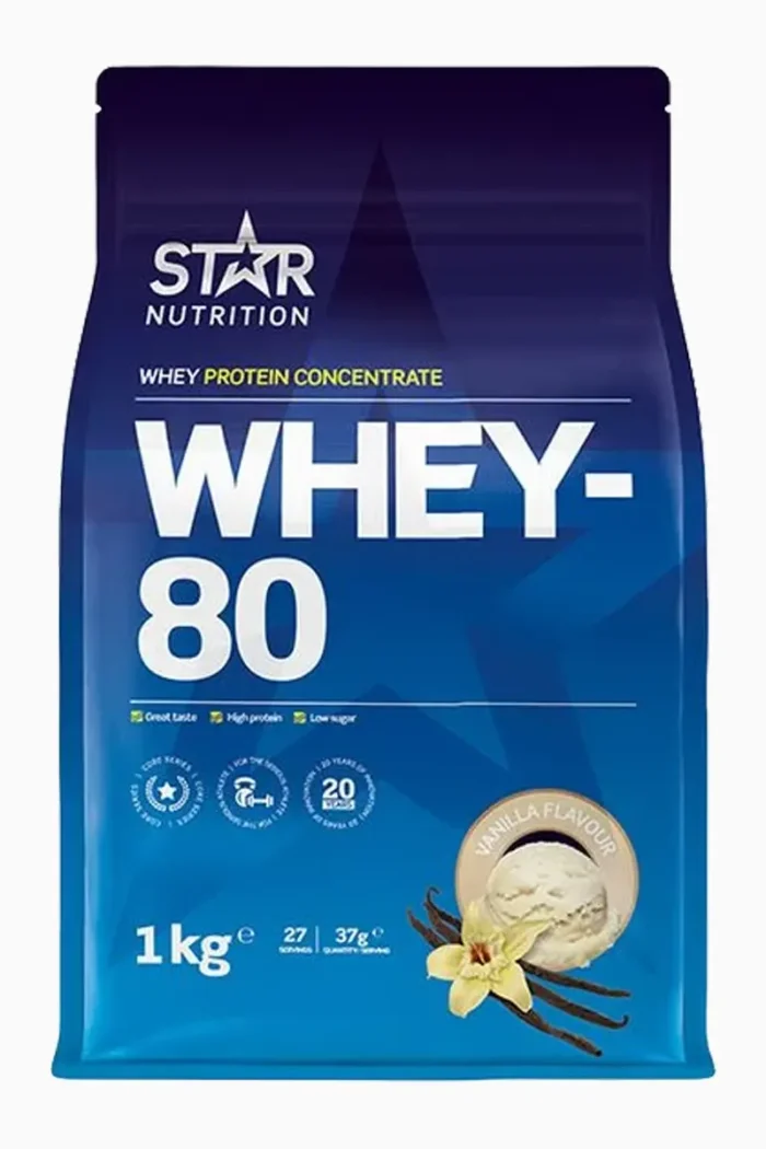 Star Nutrition Whey-80 Protein - 1kg – Vanilla