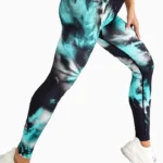 Sporty Tie-Dye Peach Leggings