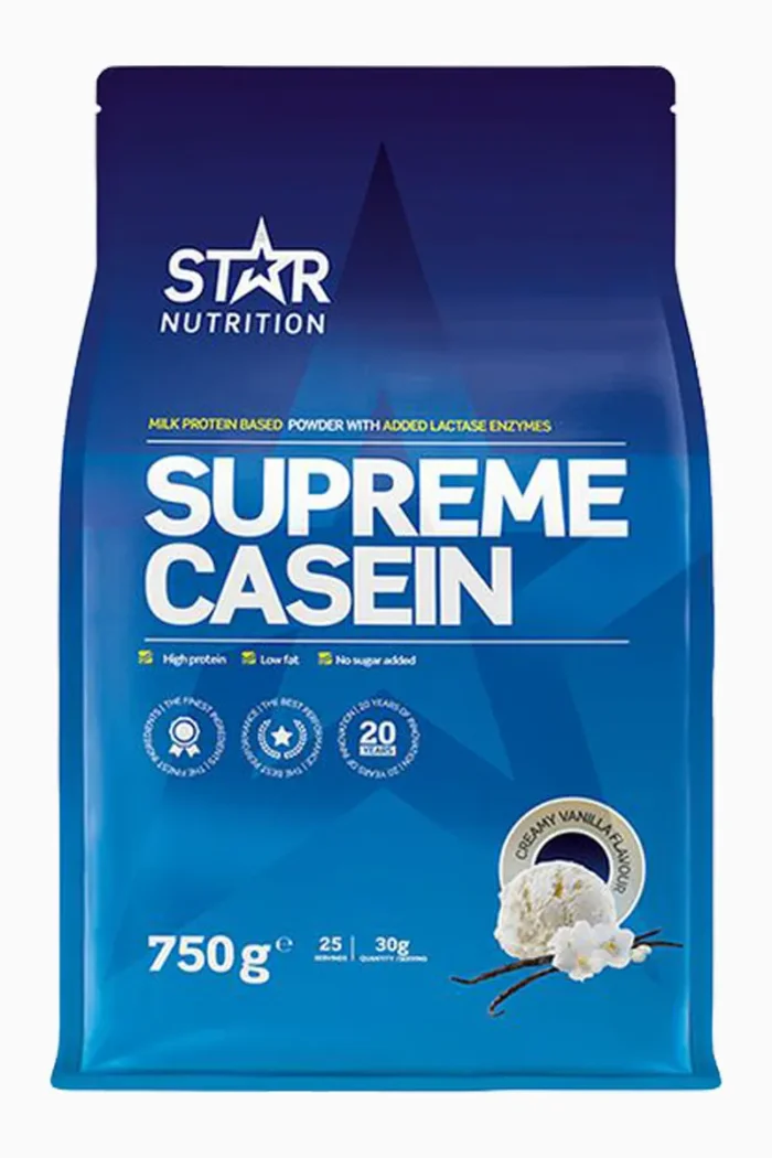 Star Nutrition Supreme Casein - 750g – Creamy Vanilla Star Nutrition Supreme Casein - 750g – Creamy Vanilla