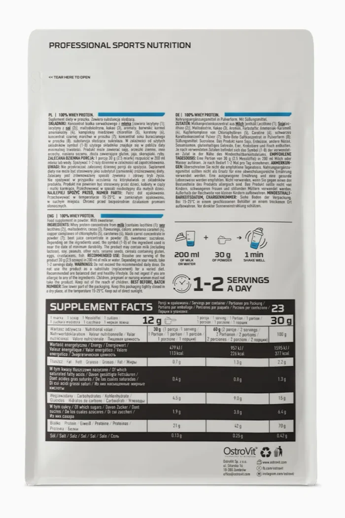 OstroVit 100 % Whey Protein - 700g - Bilde 3