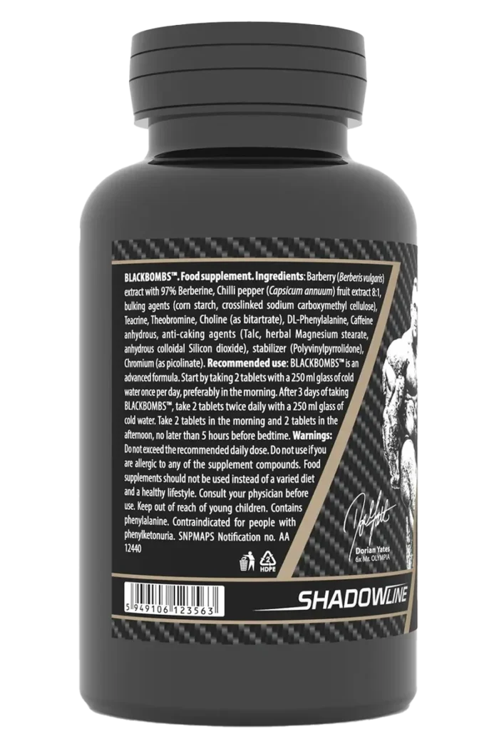 DY Nutrition BlackBombs Fat Burner - 60 tabs DY Nutrition BlackBombs Fat Burner - 60 tabs