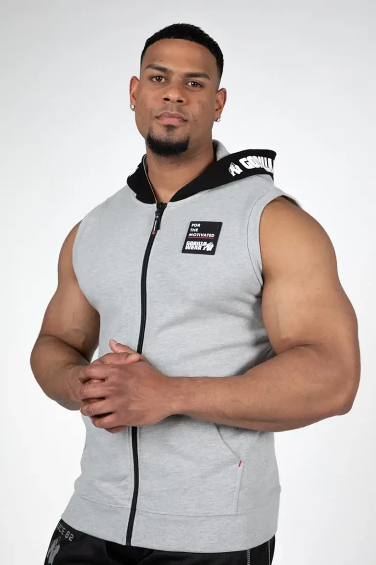 Gorilla Wear Milwaukee S/L Zipped Hoodie – Gray Melange – S