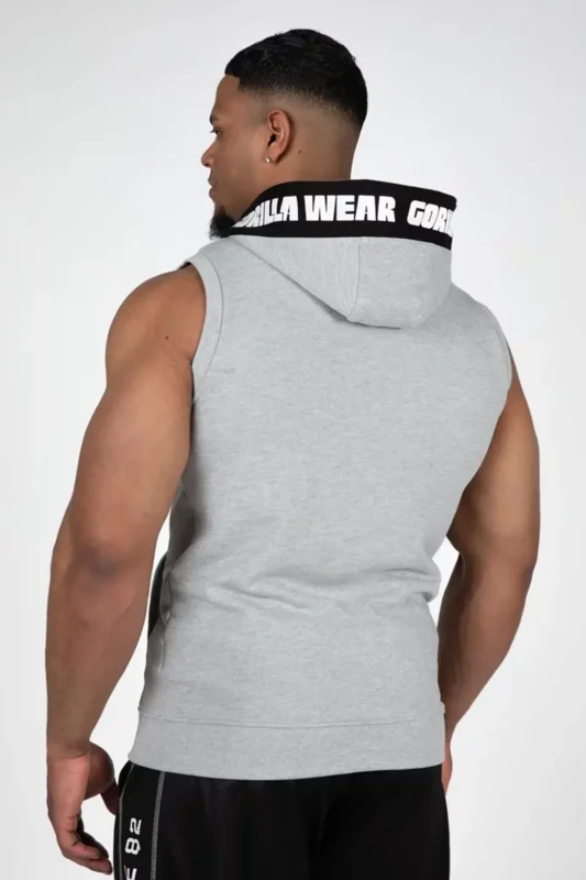 Gorilla Wear Milwaukee S/L Zipped Hoodie Gray Melange - M Singlet
