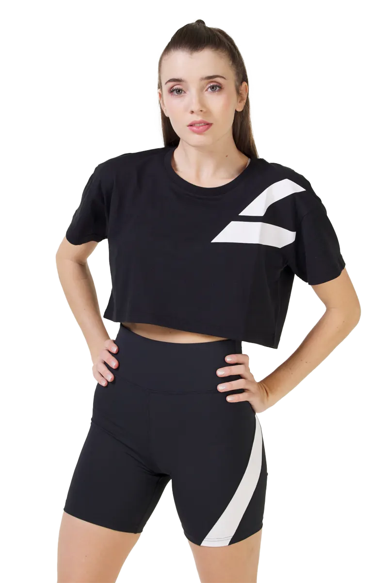lyhctbk_5 Levity Harper Cropped Tee - Sort - Bilde 1