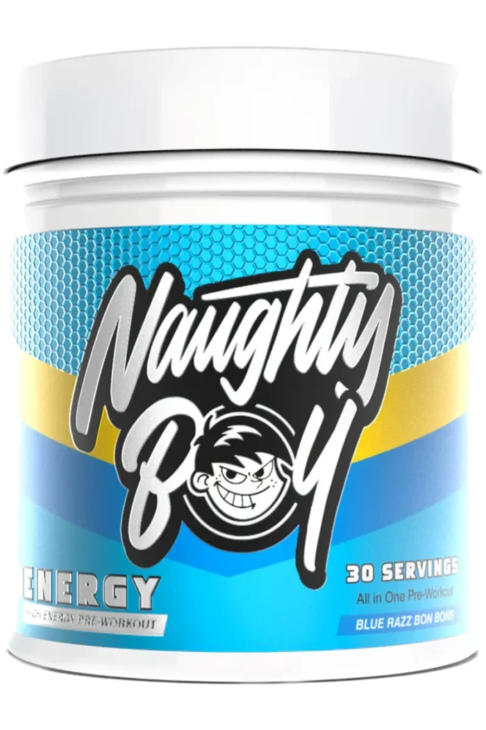 NaughtyBoy® Energy PWO - 390g – Blue Raspberry Bon NaughtyBoy® Energy PWO - 390g – Blue Raspberry Bon