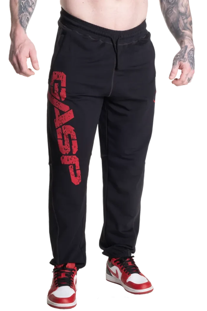 Gasp Vintage Sweatpants - Svart/Rød Treningsbukse - Bilde 2
