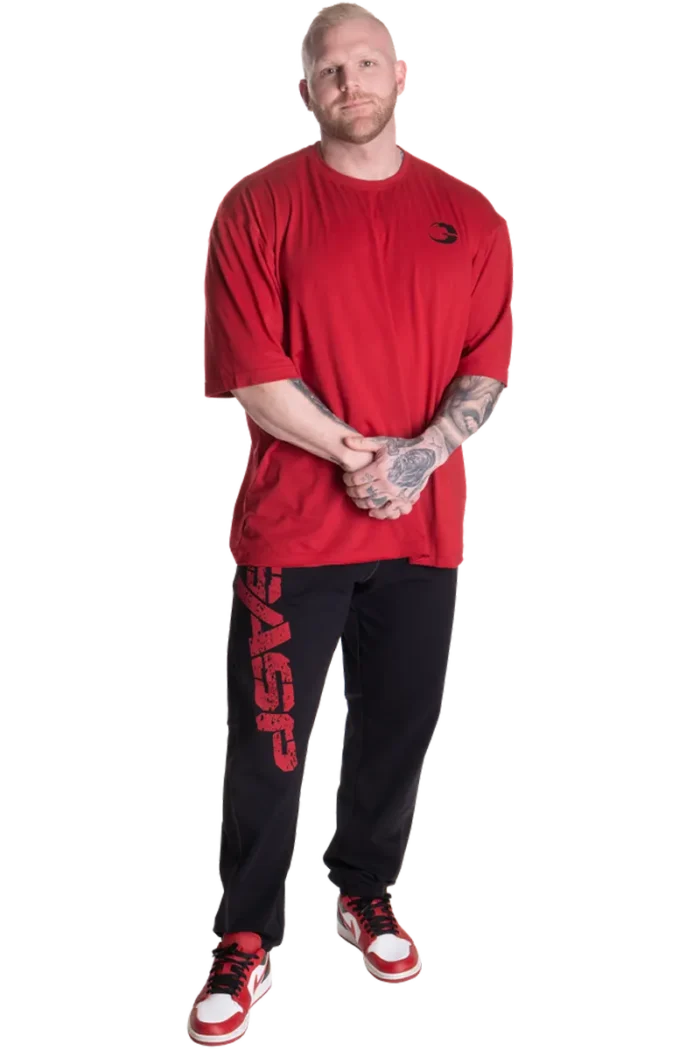 Gasp Vintage Sweatpants - Svart/Rød Treningsbukse - Bilde 8