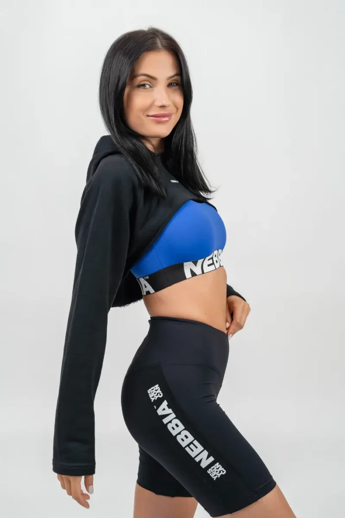 na259bk_4 Nebbia Designer Cropped Hoodie - Bilde 4