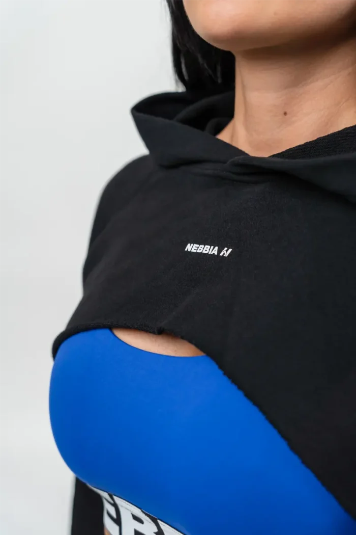 na259bk_5 Nebbia Designer Cropped Hoodie - Bilde 3