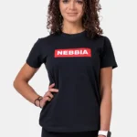 NEBBIA Basic T-skjorte Woman - Sort