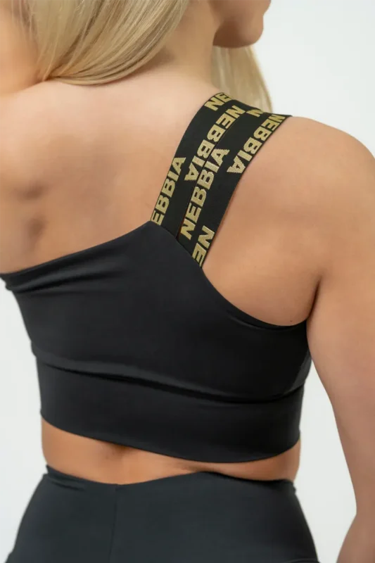 Nebbia Women's High Support Spors Bra Intense Asymmetric Gold M Sports-BH
