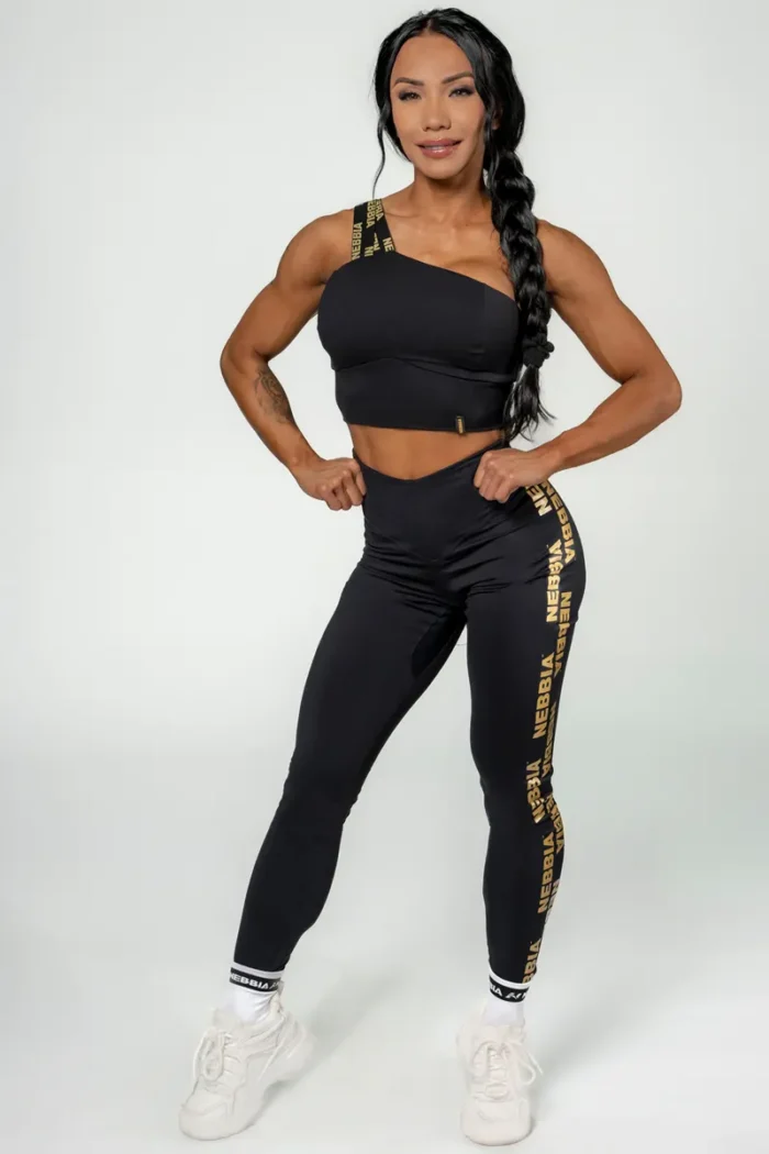 Nebbia Women's High Support Spors Bra Intense Asymmetric Gold - Bilde 4