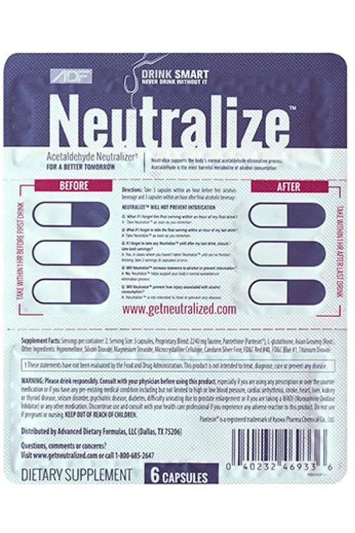Neutralize Anti Hangover - 6/48 kapsler Neutralize Anti Hangover - 6/48 kapsler