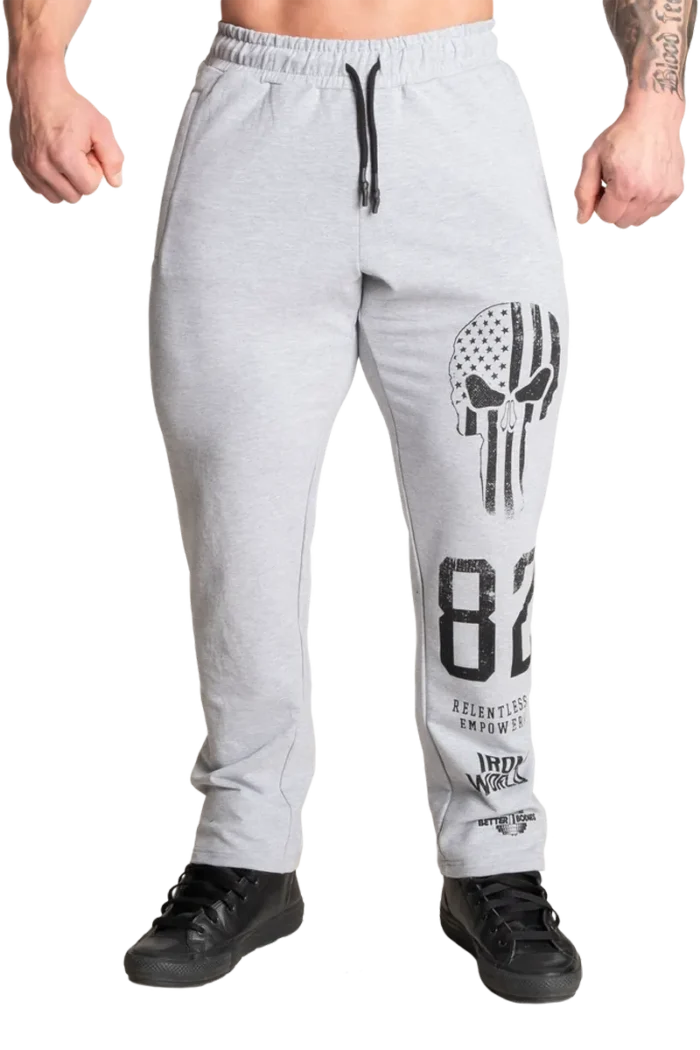 Better Bodies Graphic Standard Sweatpants – Light Grey Melange – XXL