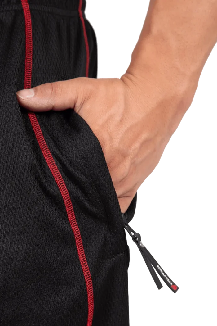 Wallace Mesh Pants - Black/Red - Bilde 7