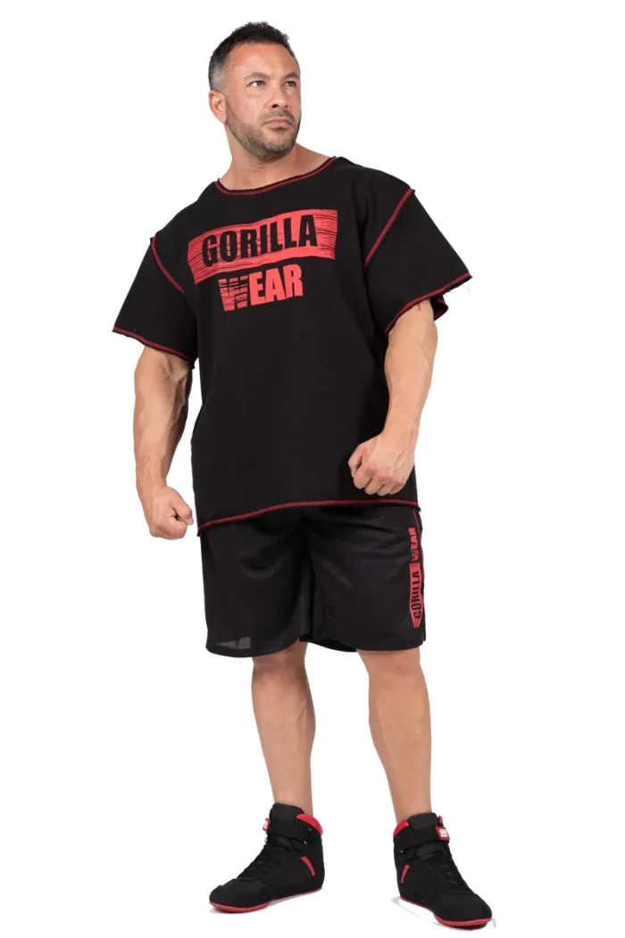 gwwwtbr_2 Wallace Workout Top - Black/Red - Bilde 2