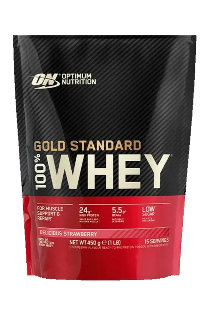 Optimum Nutrition 100% Whey Gold Standard - 450/480g – Delicious Strawberry