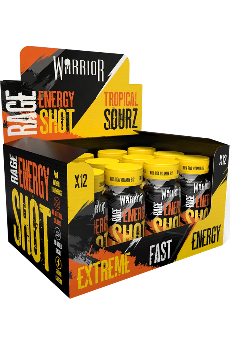 <![CDATA[Warrior Rage Pre-Workout Energy Shot - 12x60ml - Tropical Sourz]]>