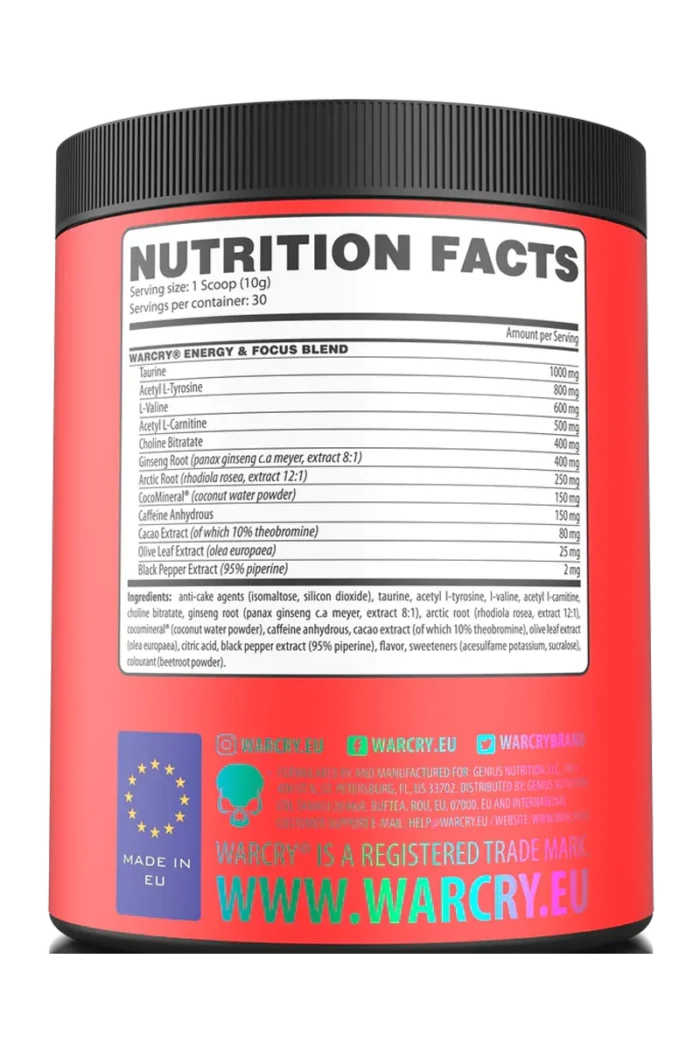 Warcry Energy Pre-Workout - 300g - Bilde 4