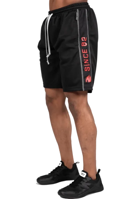 Functional Mesh Shorts - Black/Red