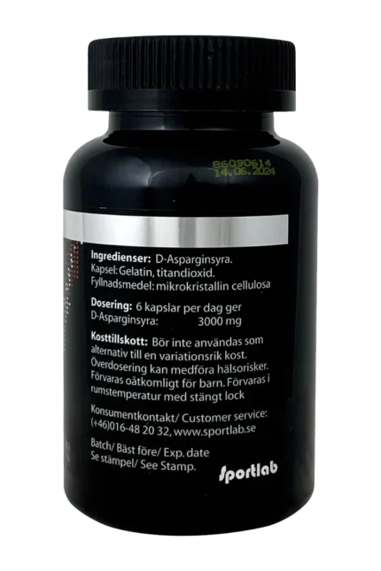 Sportlab DAA (D-Aspartic Acid) - 100 kapsler