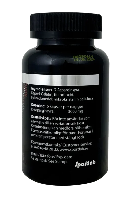 Sportlab DAA (D-Aspartic Acid) - 100 kapsler