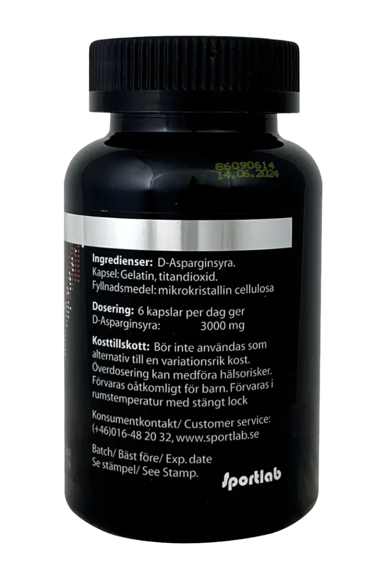 Sportlab DAA (D-Aspartic Acid) - 100 kapsler
