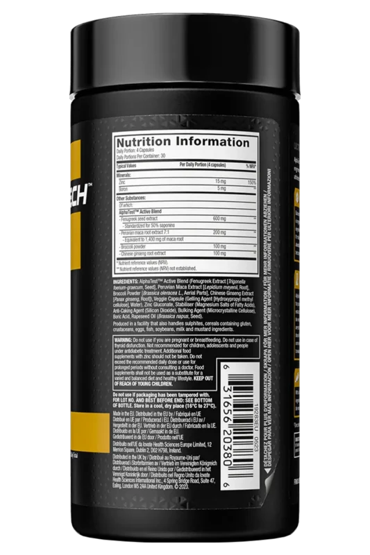 Muscletech ALPHATEST Testobooster - 120 kapsler