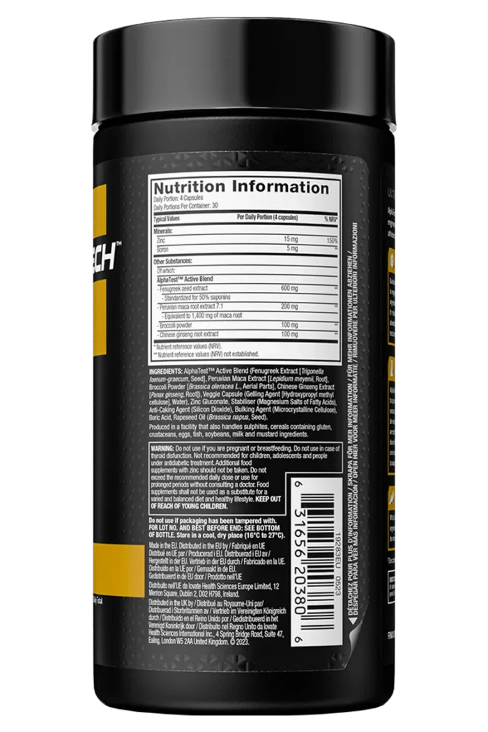 Muscletech ALPHATEST Testobooster - 120 kapsler