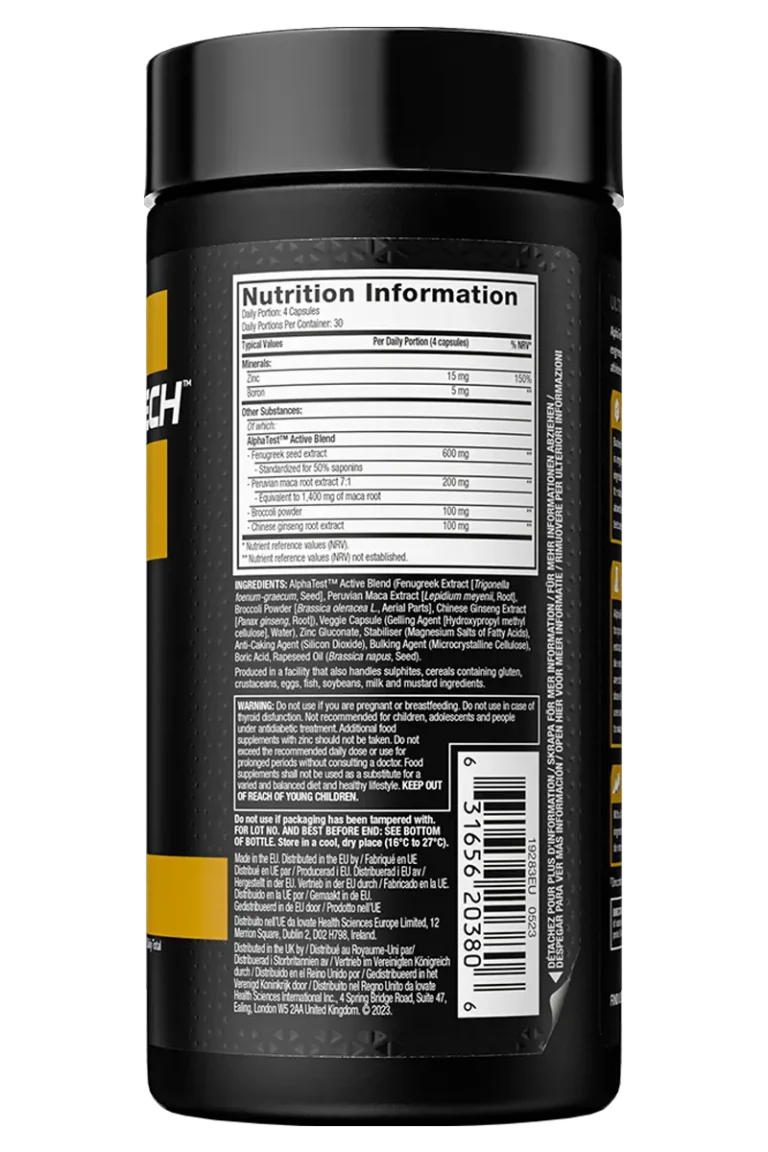 Muscletech ALPHATEST Testobooster - 120 kapsler